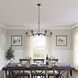 Delvona 6 Light 36.75 inch Matte Black Chandelier Ceiling Light